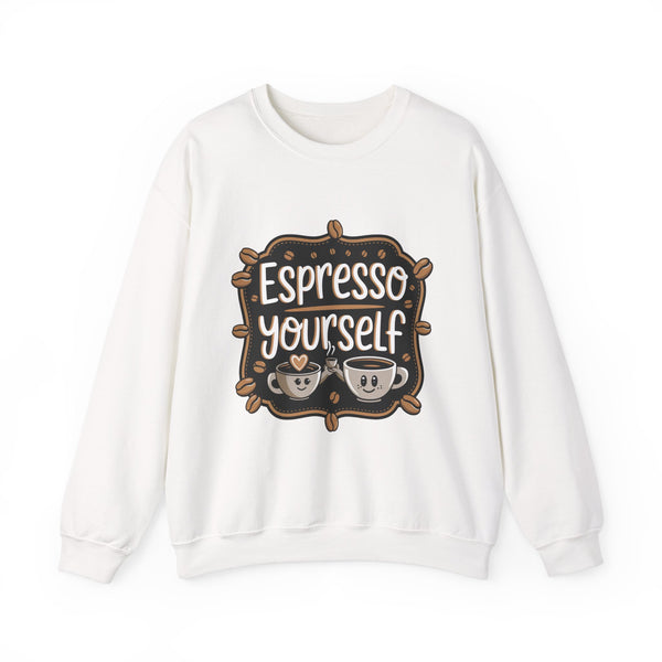 Espresso Yourself” Sweatshirt – Funny Cozy Unisex Crewneck for Coffee Lovers & Caffeine Queens