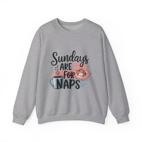 Sundays Are for Naps” Sweatshirt – Cozy Unisex Heavy Blend™ Crewneck for Lazy Days & Relaxed Vibes