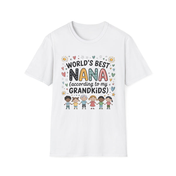 World's Best Nana Unisex Softstyle T-Shirt – Perfect Gift for Grandmothers