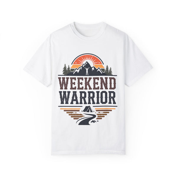 Weekend Warrior” T-Shirt – Garment-Dyed Adventure Tee for Outdoor Lovers, Hiking, Camping & Nature Enthusiasts