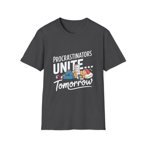 Procrastinators Unite Tomorrow Unisex Softstyle T-Shirt