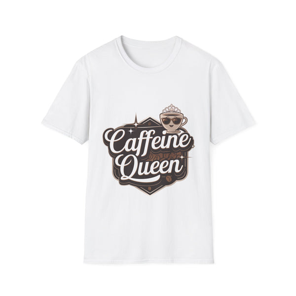 Caffeine Queen Unisex Softstyle T-Shirt - Perfect Gift for Coffee Lovers