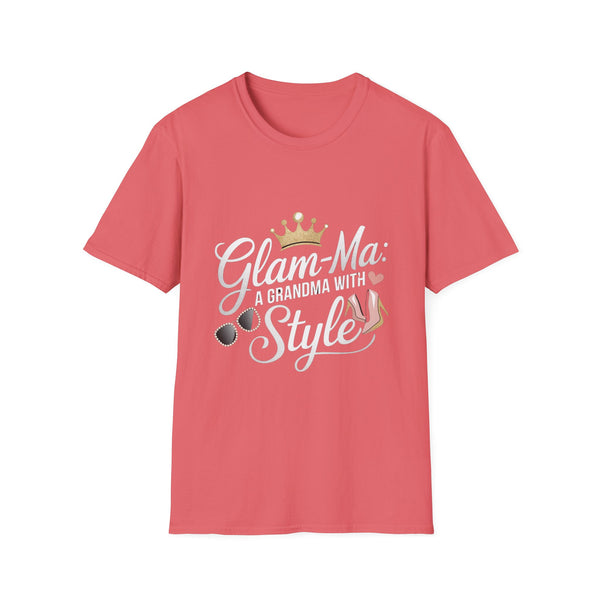 Glam-Ma Style Unisex Softstyle T-Shirt - Perfect Gift for Trendy Grandmas