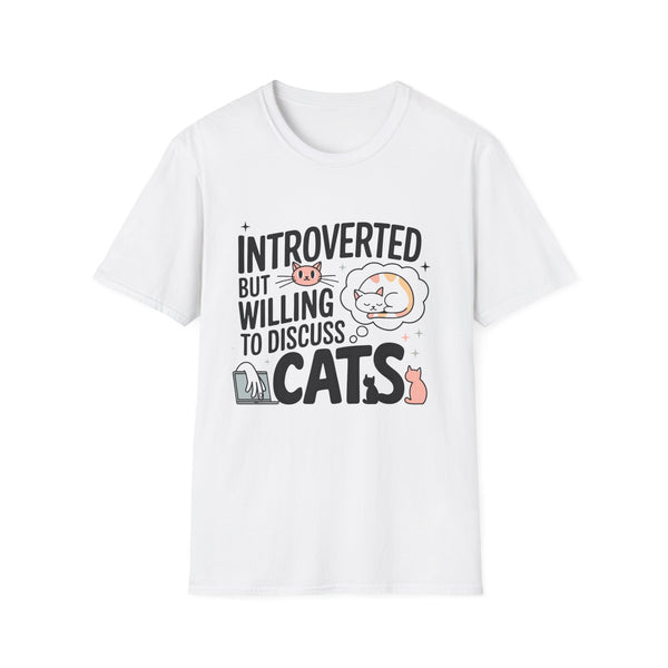 Introverted Cat Lovers Unisex Softstyle T-Shirt