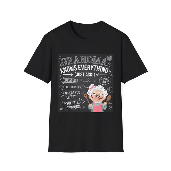 Grandma Knows Everything T-Shirt - Fun Gifts for Grandparents